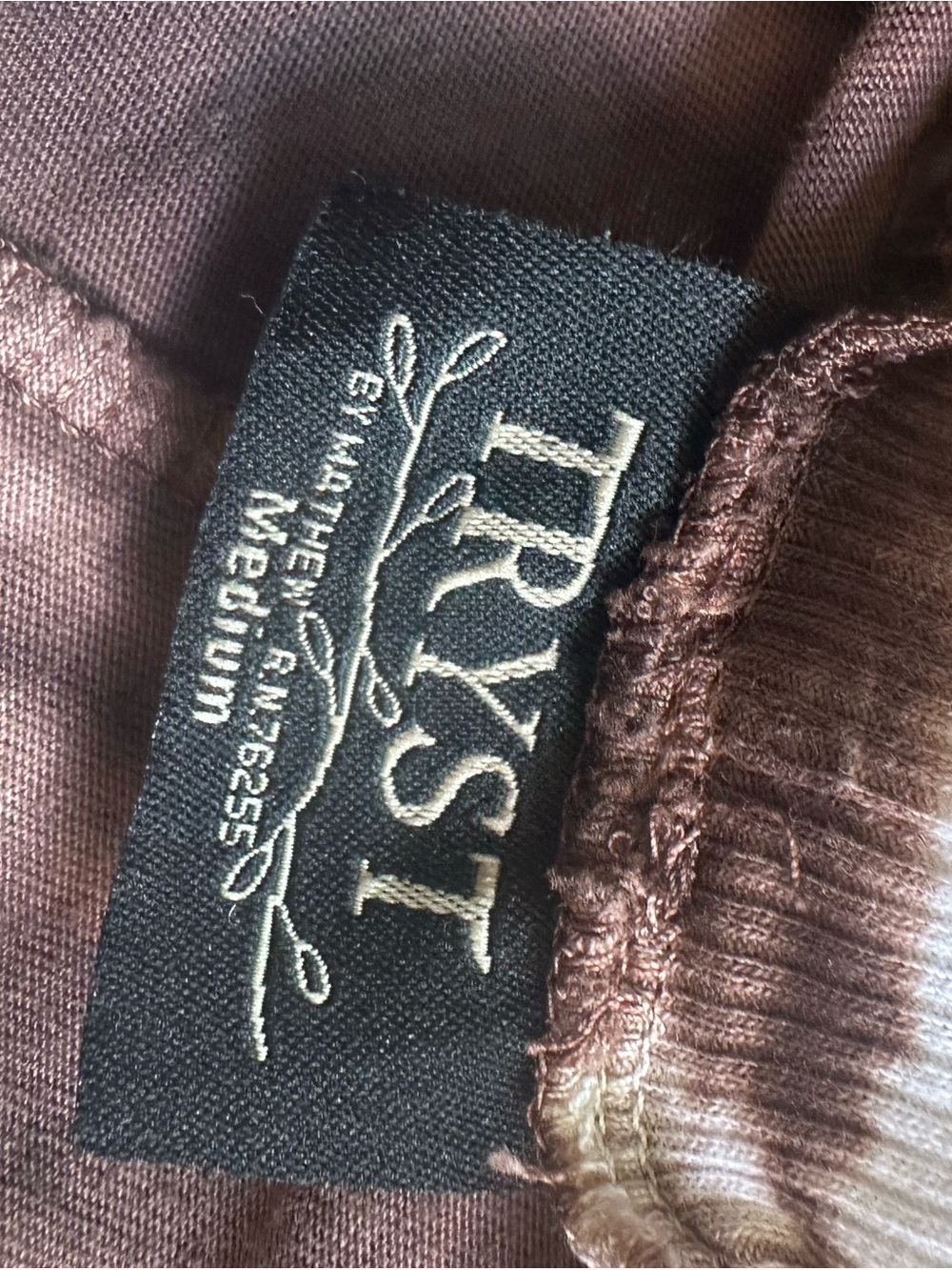 Tryst Brown and White Tie-Dye Maxi Skirt - Picture 4 of 5